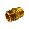 Jmf 3/8 in. MPT X 1/4 in. D MPT Brass Reducing Hex Nipple 4507299